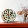 thumbnail image 2 of Yayeee 10" Wall Clock Battery Operated Quartz Round Silent Non-Ticking Home Decor, Floral Design, 2 of 6