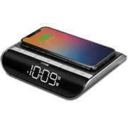 iHome Wireless Charger with Alarm Clock and USB Charger, iPhone Charger and Samsung Charger
