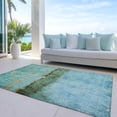 thumbnail image 6 of Addison Rugs Chantille Indoor/Outdoor Transitional Abstract Teal Washable Rectangle Rug, 3' x 5', 6 of 6