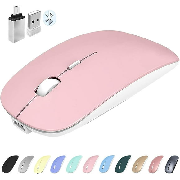 Wireless Bluetooth Mouse USB C for MacBook Air Pro, Silent Mouse Type C for Mac Air Pro, Rechargeable Optical Mouse for Laptop/iMac/iPad air/MacOS/Lin