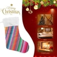 thumbnail image 4 of GZHJMY Christmas Stocking, Personalized Mexican Serape Stripes Large Candy Stocking Hanging Gift, 2 PCS Xmas Stockings Decoration for Family Holiday Party Ornaments Decor Fireplace, 4 of 7