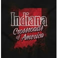 thumbnail image 2 of Indiana Retro State Map Shape Cool IN Womens Fitted Plus Size Graphic Tee Brisco Brands 2X, 2 of 5