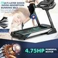 thumbnail image 2 of Gymax Tapis Roulant Pliant 4.75HP Machine d'Exercice de Gym avec Inclinaison Automatique Écran LED Noir, 2 of 10