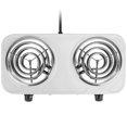 thumbnail image 2 of 2000W Electric Double Burner Cooktop, Moclever Portable Coil Heating Hot Plate Stove Compact and Portable Adjustable Temperature Hot Plate, White, 2 of 11