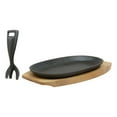 thumbnail image 3 of Personal Sized Cast Iron Sizzling Fajita Skillet Japanese Steak Plate Set W Base, 3 of 10