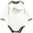 thumbnail image 4 of Touched by Nature Baby Boy Organic Cotton Long-Sleeve Bodysuits 3pk, Fox, 3-6 Months, 4 of 4