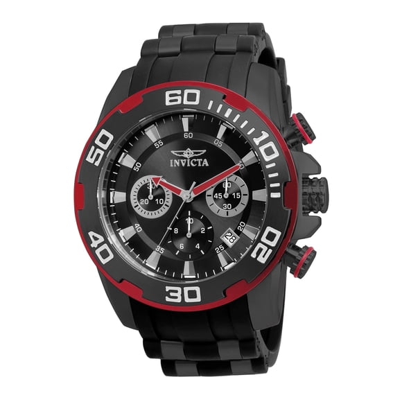 Invicta Montre Chronographe de Plongée pour Homme Pro Diver 22310 en Caoutchouc Noir Suisse