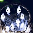 thumbnail image 2 of FL String Lights, Halloween Decoration, 8 Modes 2PACK 20ft 30 LED Waterproof Outdoor Decorative Ghost Fairy for Patio, Garden, Gate, Yard, Halloween Christmas Decoration, 2 of 5
