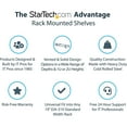 thumbnail image 2 of StarTech 1U Server Rack Cabinet Shelf - Fixed 20 Deep Cantilever Rackmount Tray for 19" Data/AV/Network Enclosure w/cage nuts, 2 of 8