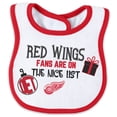 thumbnail image 3 of Newborn WEAR by Erin Andrews Detroit Red Wings Allover Print Full-Zip Sleeper & Bib Christmas Set, 3 of 3