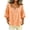 Orange, variant on Edvintorg Plus Size Womens Tops Plaid Square Neck Casual Pullover Shirt Lightweight 3/4 Sleeve Loose Blouse with Button Clothes Women Orange XXXL