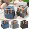thumbnail image 3 of Insulated Double Layer Thermal Lunch Box Bag for Adults Men Women, Heavy Duty Leak Proof Refrigerated Food Container Cooler Tote, Portable for Work Office School Picnic Travel Camping Beach Trips, 3 of 3