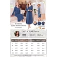 thumbnail image 3 of KISSGAL Women Nightgowns Long Sleeve Sleepshirts Pleated Long Nightdress V Neck Curved Hem Night Gown Sleepwear with Pockets, 3 of 7