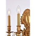 thumbnail image 4 of Elegant Lighting Monarch Traditional 5 Light E12 French Gold Wall Sconce, 4 of 7