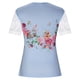 thumbnail image 5 of ICHUANYI Clearance Women V-neck Floral Print T- Fashion Lace Comfortable Female Blouses Tops(Blue, M) ICHUANYI WER2023080912626, 5 of 6