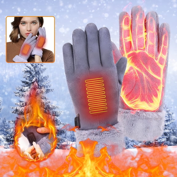 TELOLY 2026 New Rechargeable Heated Gloves for Men and Women-Battery Powered Electric Heating Gloves,Waterproof Winter Gloves for Cold Weather,Arthritis Relief,Outdoor Activities