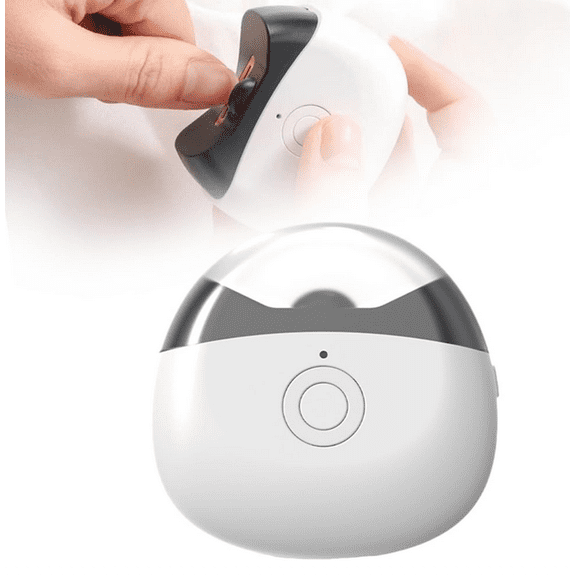 Electric Nail Clipper with USB Charging, Nail Chip Storage Electric Nail Trimmer, 2 Speed Levels for Babies, Seniors and Adults (White)