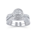 thumbnail image 2 of 1/5 Carat T.W. Diamond Sterling Silver Bridal Set, 2 of 2