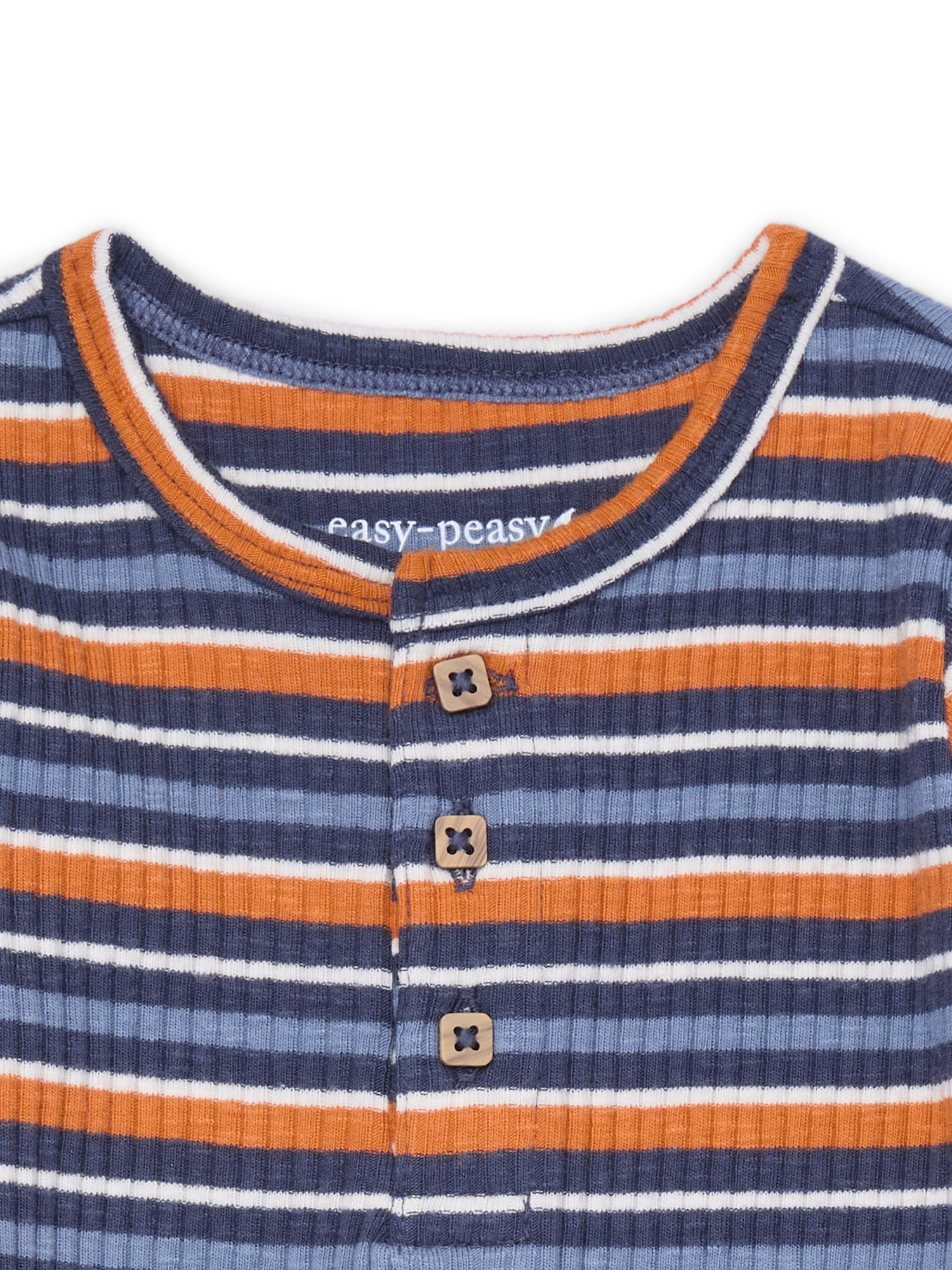 easy-peasy Baby Henley Bodysuit & Denim Pant Set, 2-Piece, 0-24 Months