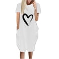 thumbnail image 2 of Robes d'Été Grande Taille pour Femmes 2024 Robe Décontractée Ample Imprimée Manches Courtes Col en V Économisez jusqu'à 65 %!, 2 of 5
