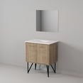 thumbnail image 6 of Lexora Home Lancy 30" Single Quartz Top Bathroom Vanity with Mirror in Rustic, 6 of 10