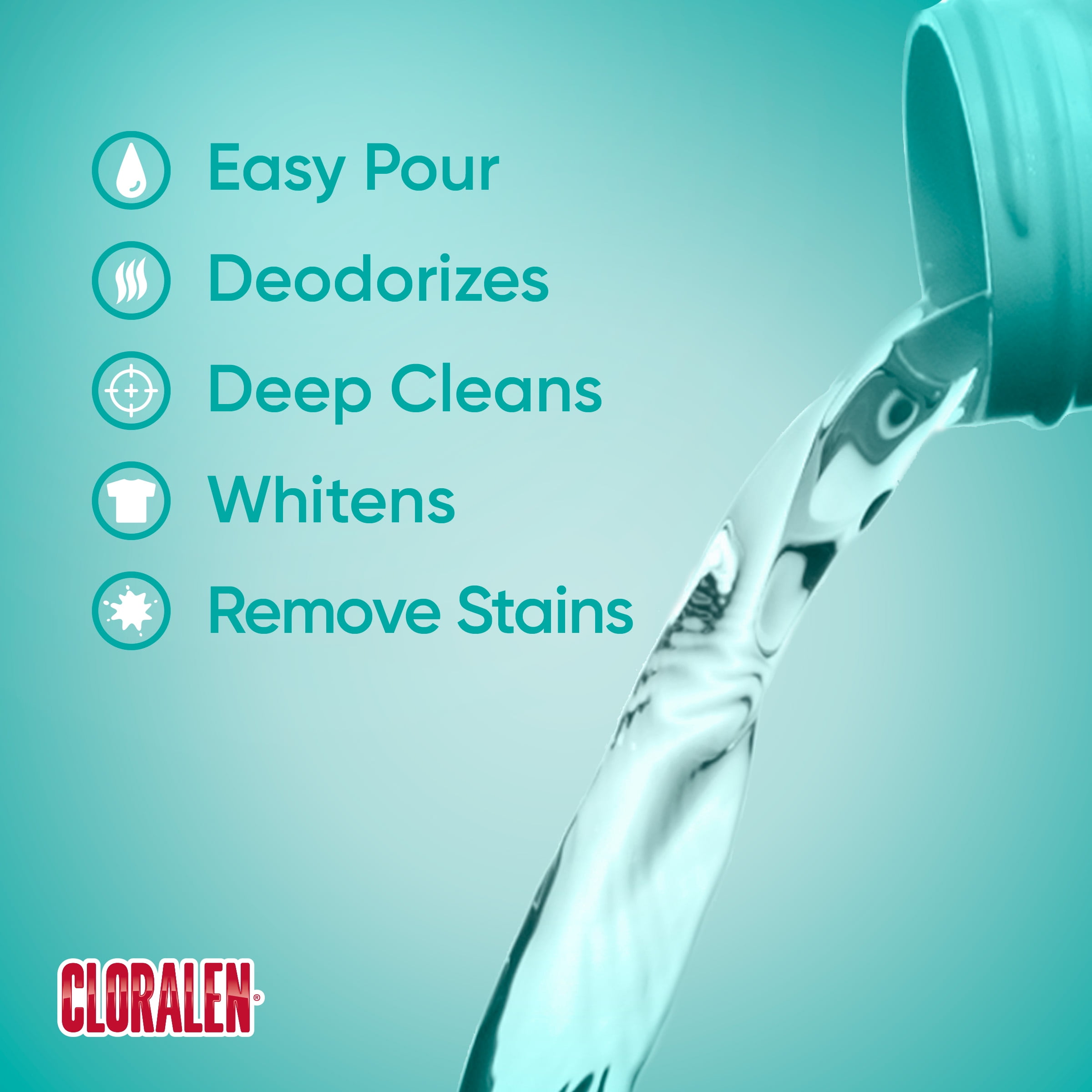 CLORALEN® Household Cleaning Liquid Scented Bleach - Floral Fantasy Scent, 121 fl oz