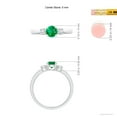 thumbnail image 6 of ANGARA Natural Classic Emerald and Diamond Three Stone Engagement Ring in 14K White Gold for Women (Size-5mm) | May Birthstone, Birthday, Anniversary, Jewelry Gift for Women | Natural Emerald Ring, 6 of 10