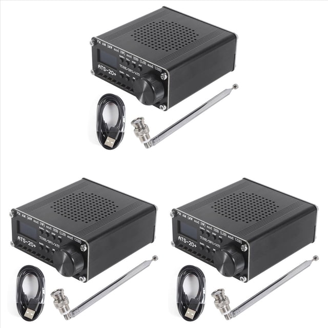 3X Si4732 ATS-20+ ATS20 Receptor de Radio Portátil de Corta SDR Receptor FM AM (MW SW) y SSB (LSB USB) con Antena