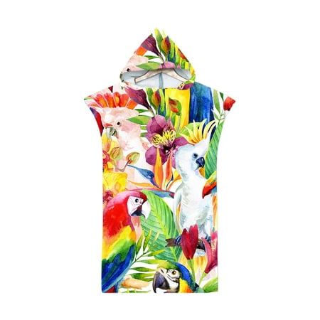 

Microfiber Quick-drying Beach Towel Hooded Absorbent Bath Towel Swimming Chaging Bathrobe Cloaks Hooded Surf Poncho Bath Towels