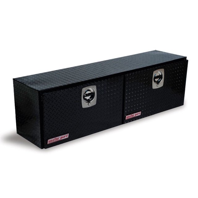 Weather Guard Tool Box 364-5-02 Hi-Side; Top Side; 2 Doors; Diamond Tread; Black; Aluminum