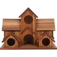 thumbnail image 4 of Casas para pájaros para exterior, casas de madera para pájaros para exterior, caja nido para pájaros, pinzón, pajarera grande, casa para colibríes para jardín, café, 4 of 7