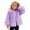 Purple, variant on Toddler Winter Jacket Girls Beige Fluffy Coats Jacket Girls Warm Winter Coat Girls' Outerwear Jackets & Coats 3-4 Years