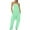 06&Mint Green, variant on Babysbule Jumpsuit for Women Women Short Sleeve Playsuit Clubwear Straight Leg Jumpsuit With Belt