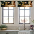 thumbnail image 3 of LALILO Kitchen Curtain Valance Night New York Street City Rod Pocket Window Curtain 52"x 18" Set of 2, 3 of 5