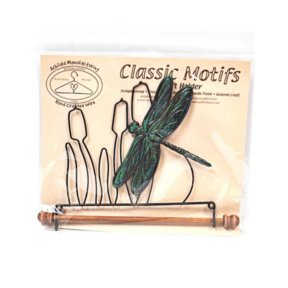 Classic Motifs Dragonfly 7.5 Inch Fabric Holder With Dowel