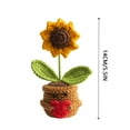 thumbnail image 3 of LLDYYDS Emotional Support Crochet Sunflower Crocheted Plush Flowers, Handmade Knitted Flowers Doll, Positive Sunflowers Decor with Positive Card, 3 of 6