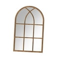 thumbnail image 2 of Luzkey Arched Window Pane Mirror ,Grid Wall Mirror ,Imitation Window Mirror, Wall Mounted Decorative Mirror for Farmhouse, Fireplace Brown, 2 of 8