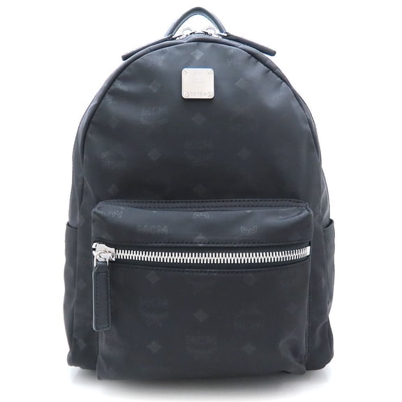 Pre-Owned MCM MUK7ADT11BK001 Backpack, Nylon and Leather, Black, Women's, 352963 (Good)