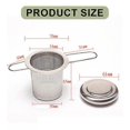 thumbnail image 2 of Tea Infuser for Loose Tea, Stainless Steel Tea Strainer with Hinged Handle and Lid, Reusable, 2 of 5