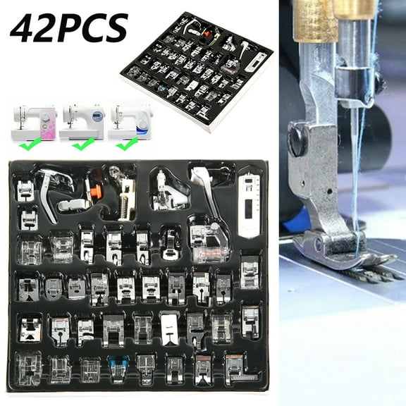 Jetcloudlive 42Pcs Domestic Sewing Machine Presser Feet Set Foot Kit Fits for Brother, Baby Lock, Singer, Elna, Toyota, New Home, Simplicity, Janome, Kenmore Sewing Machine