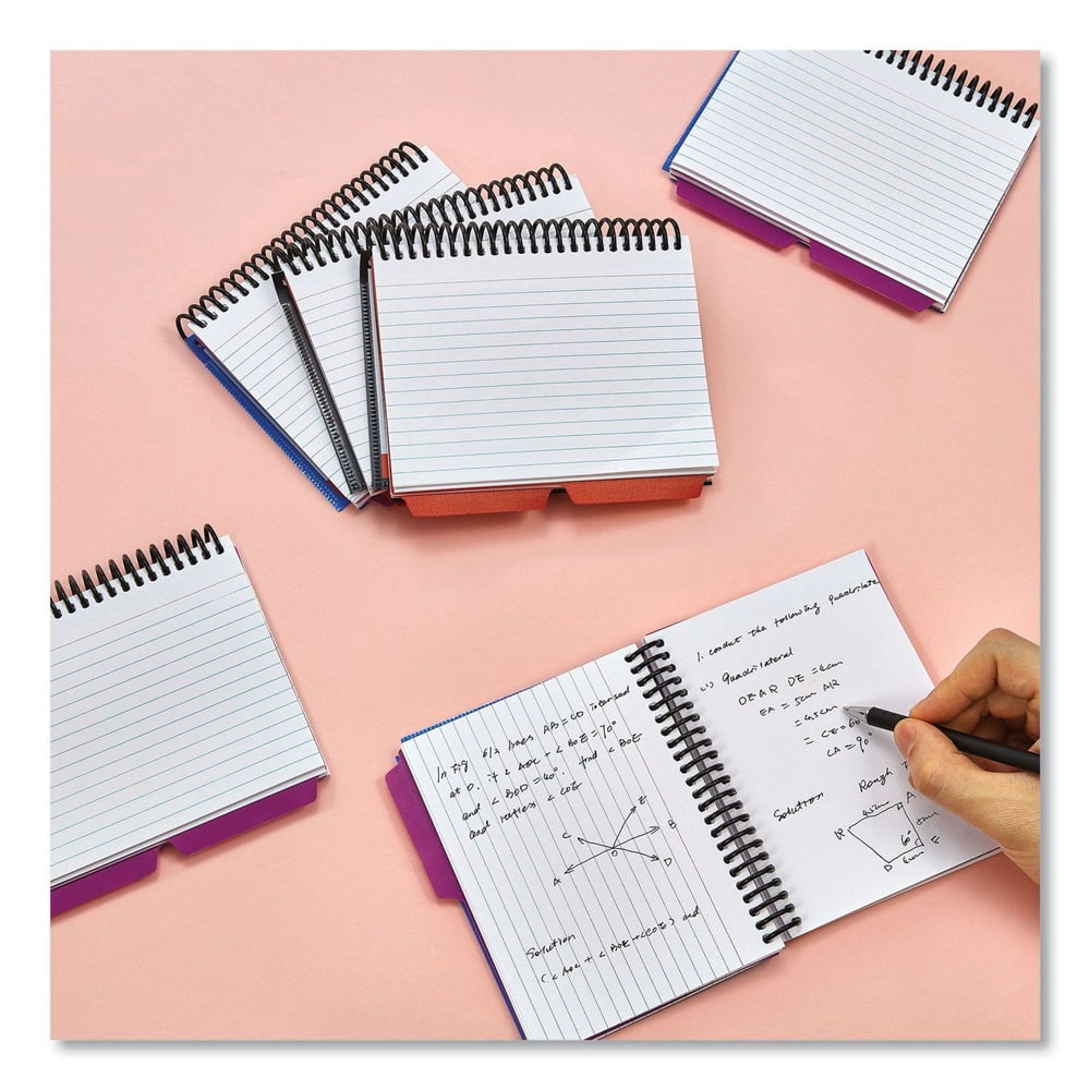 Spiral Bound Index Cards, 4" x 6", White, 120 Per Pack