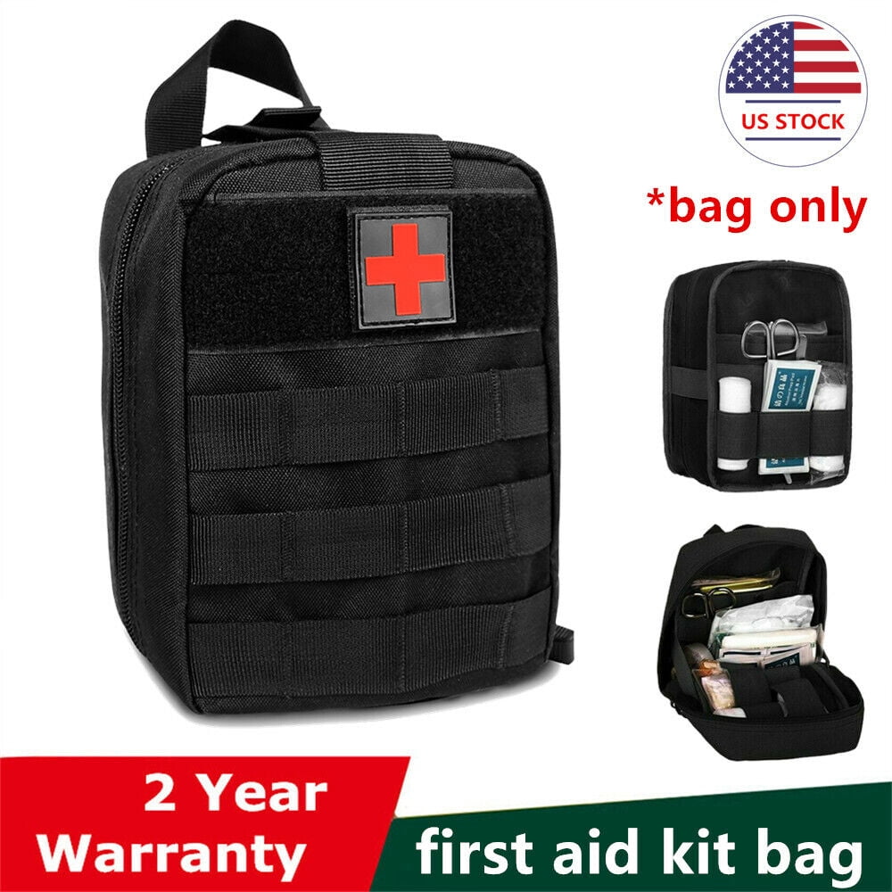 Tactical First Aid Kit Medical EMT Bag Emergency Survival Molle Black Bag Walmart