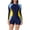 Yellow, variant on Staron Women's Sports Color Block Zipper Slim Long Sleeve Jumpsuit Swimsuit Surf Suit One Piece Bathing Suit for Beach Pool Vacation, Orange XS