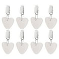 thumbnail image 1 of Unique Bargains 8Pack Marble Heart Shape Tablecloth Weights with Metal Clip, White, 1 of 7
