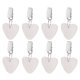 thumbnail image 1 of Pesas para mantel en forma de corazón de mármol de 8 piezas con clip de metal, blanco, 1 of 7