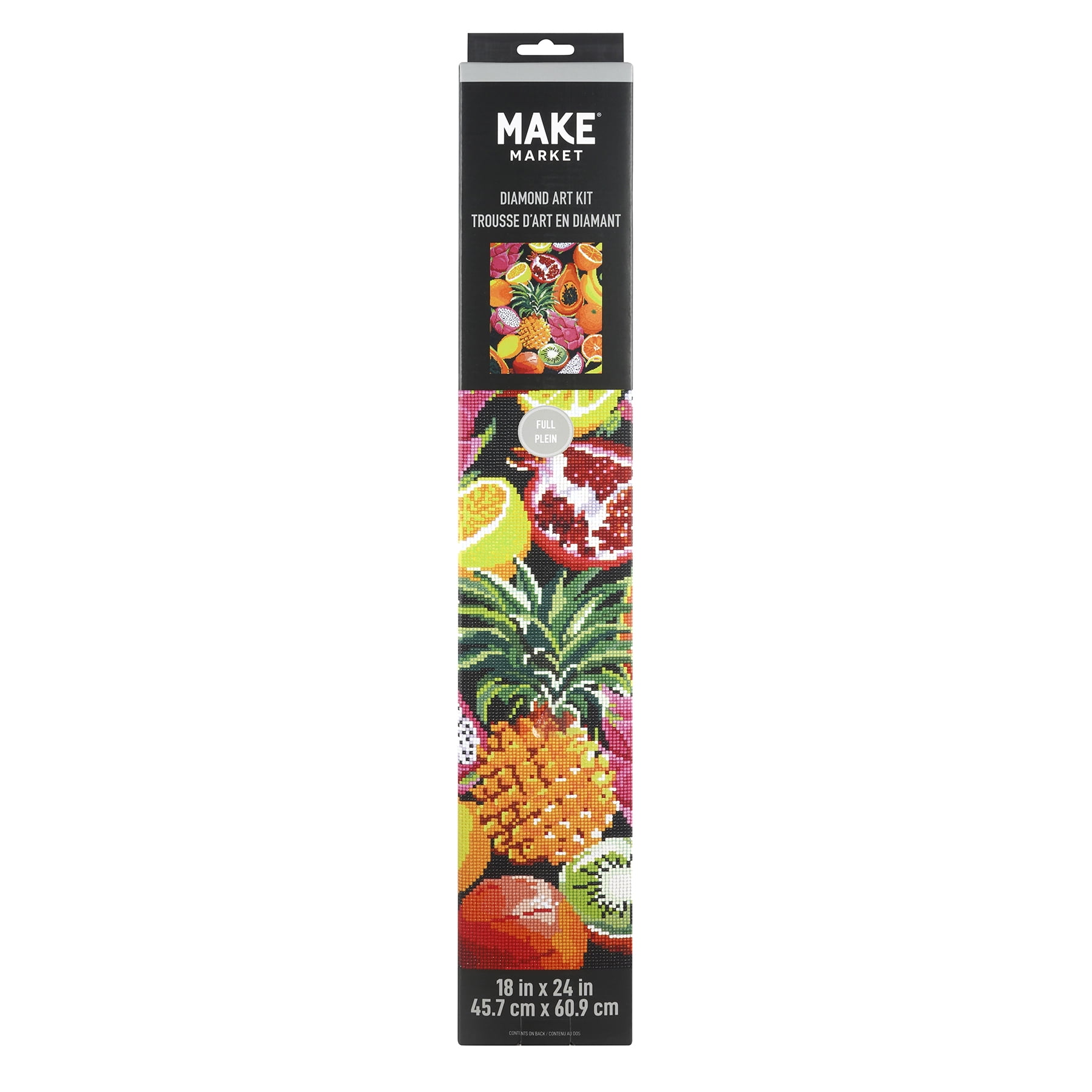 Make Market Diamond Art Kit - Full Coverage Tropical Fruit Theme - Multicolor - 18" x 24" - 1 Pack