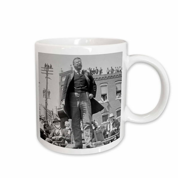 3drose, Teddy Roosevelt Speaks 1905, 11oz Mug