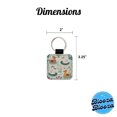 thumbnail image 5 of Cute Ducks In Pond Faux Leather Square Keychain, 5 of 7