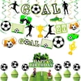 thumbnail image 1 of Decoración temática de la Copa Mundial de 2022, suministros para fiesta de fútbol, ​​portería, bandera, adorno en espiral, inserto para pastel de fútbol Sincero Electrónica, 1 of 5
