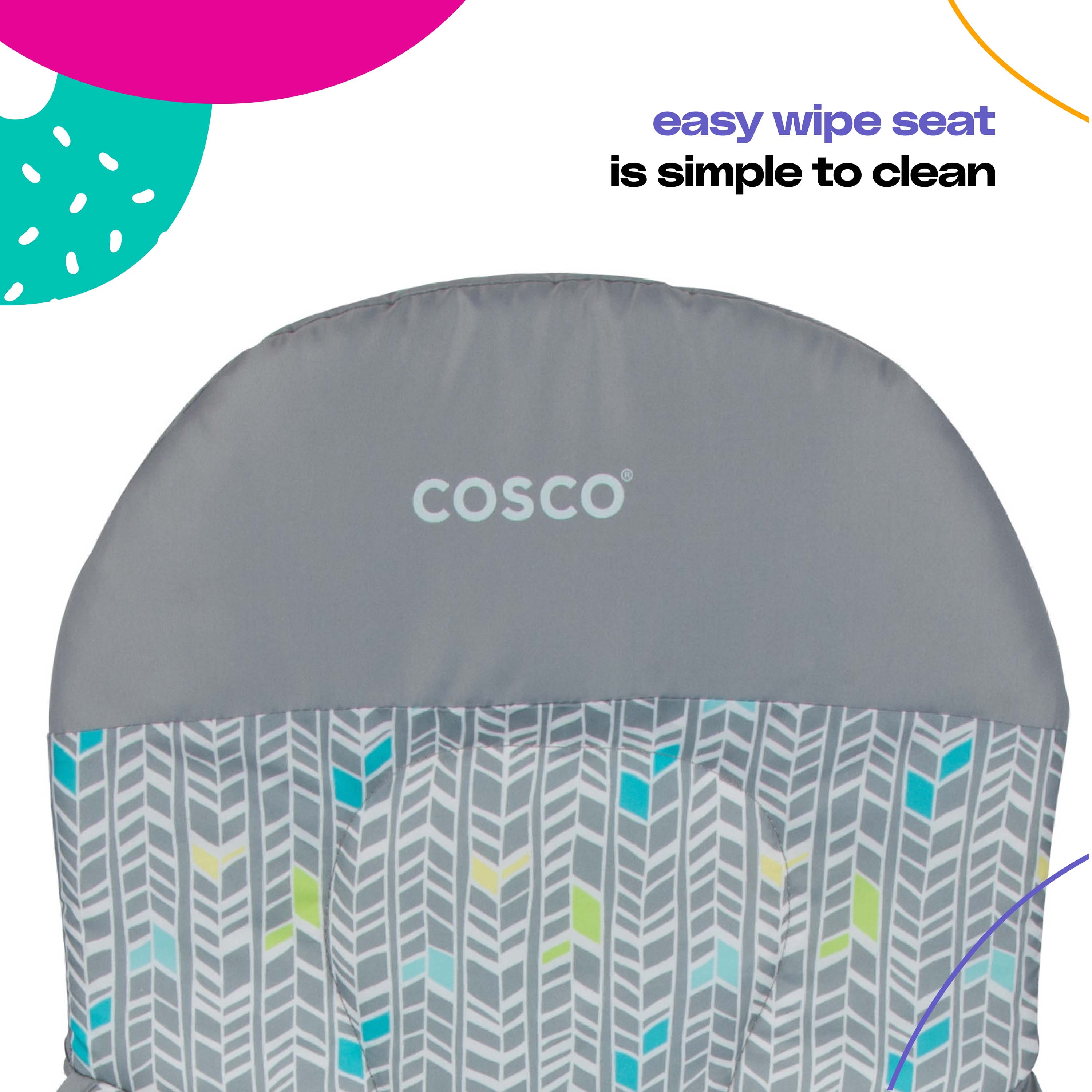 Cosco Kids Simple Fold High Chair, Etched Arrows - image 3 of 18